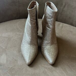 Allegra K Gold Ankle Boots